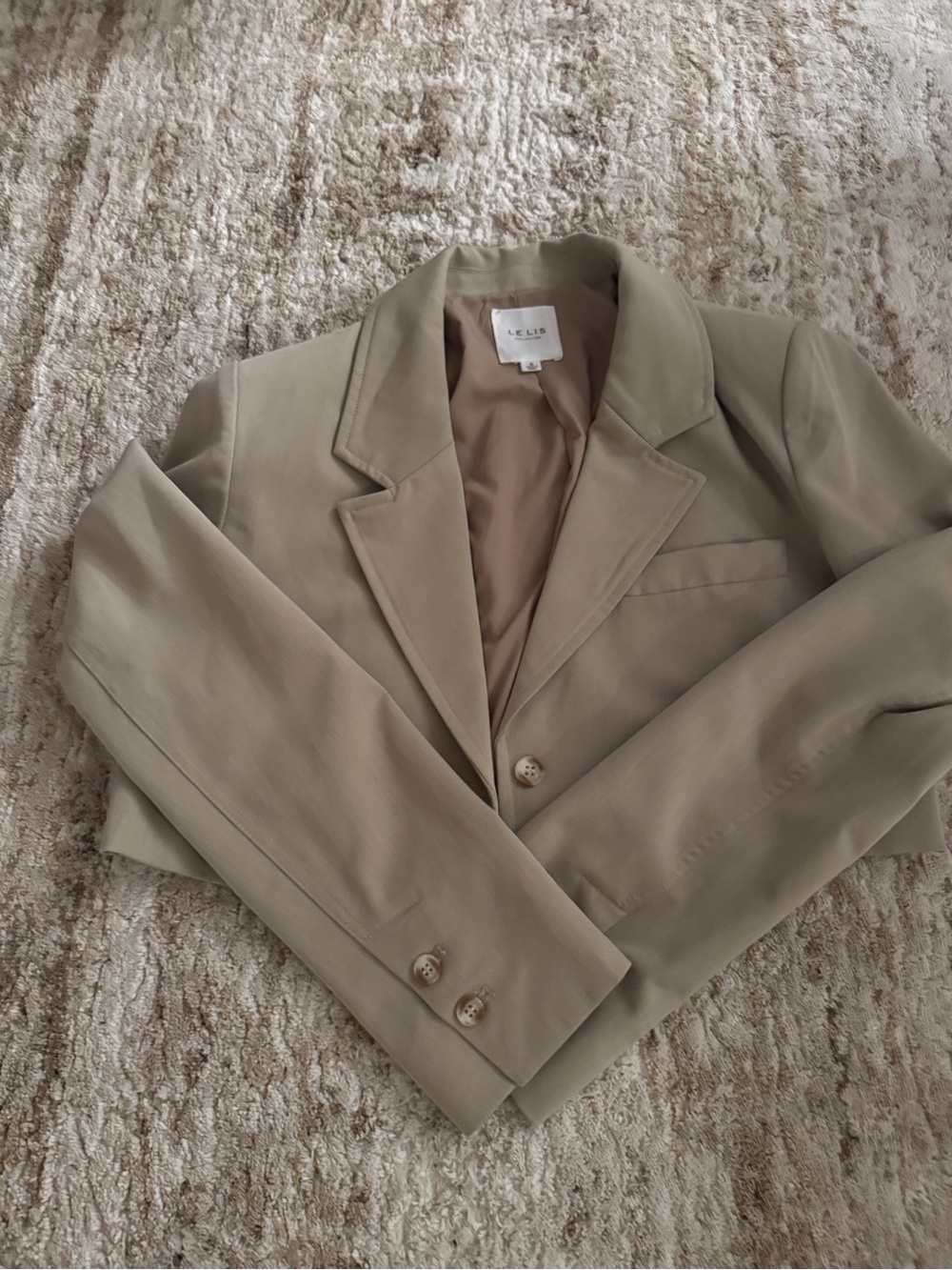Le Lis Taupe Cropped Blazer